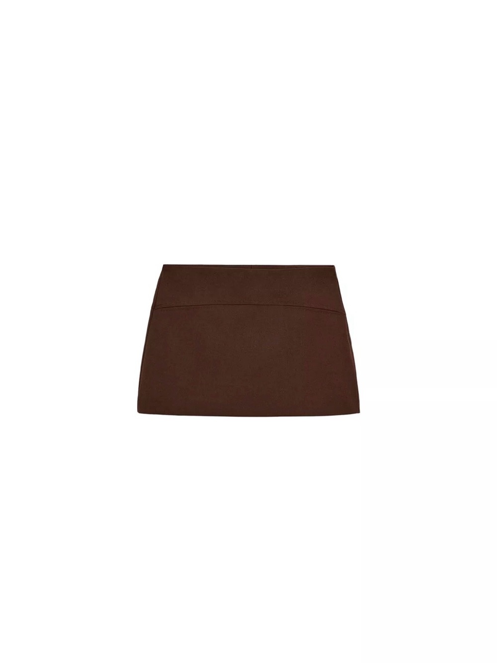 Zara Brown Mini Skirt - Sleek A-Line